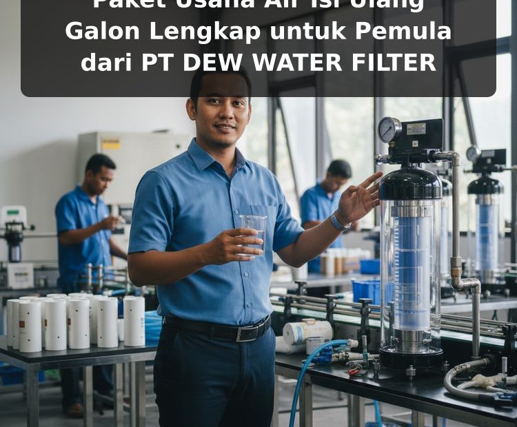 Paket Usaha Air Isi Ulang Galon Lengkap untuk Pemula dari PT DEW WATER FILTER