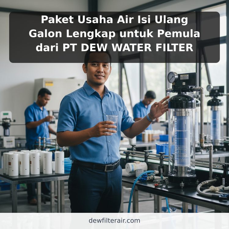 Paket Usaha Air Isi Ulang Galon Lengkap untuk Pemula dari PT DEW WATER FILTER
